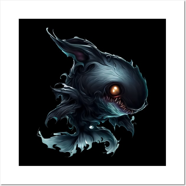 Spooky ghost shark Wall Art by TomFrontierArt